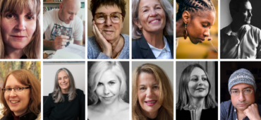Left to right: Nerys Williams, Glyn Edwards, Rachael Clyne, Vanessa Lampert, Zakia Carpenter Hall, Damian Walford Davies, Rachel Carney, Lynne Hjelmgaard, Kathryn Gray, Sue Hubbard, Elizabeth Parket, Taz Rahman