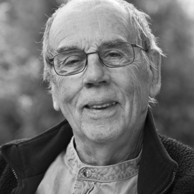 Black and white photograph of David Hurn