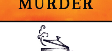 This cover shows a line illustration of a soup pot boiling on a stove. The top of the cover has an orange background with the words The Chicken Soup Murder over the top. By Maria Donovan.