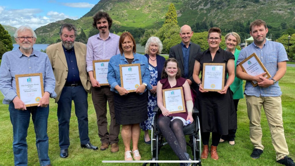 Winners in all categories of Lakeland Book of the Year at the ceremony in Cumbria