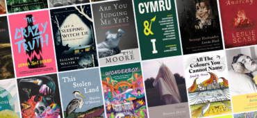 Graphic showing lots of Seren book covers in a grid