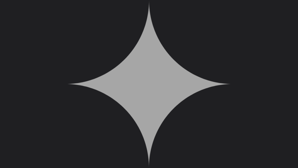 4 pointed star against a black background