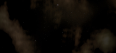Photo of a dark sky with a few stars shining behind the clouds.