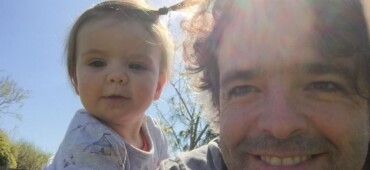 Photo of Eoghan Walls and his youngest daughter