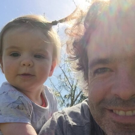 Photo of Eoghan Walls and his youngest daughter